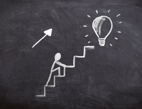 Stepping up the stairs towards brighter future. Boost your sales growth.